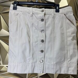 Ralph Lauren Cream denim  Button-Down Mini Skirt